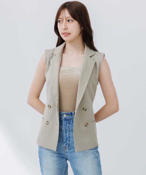 SENEE（セニー）の「double jacket gilet（ダブルジャケットジレ