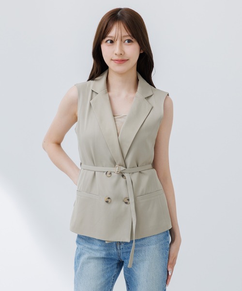 SENEE ダブルジャケットジレ double jacket gilet（ダブルジャケットジレ）（ベスト）｜SENEE