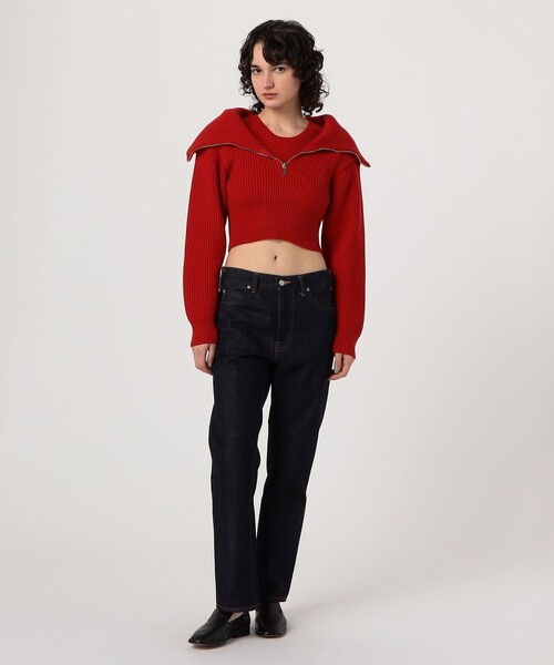 JACQUEMUS(ジャックムス)の「JACQUEMUS LA MAILLE RISOUL ハーフジップニット(ニット/セーター・レディース・レッド/ホワイト・34)」の14枚目の写真