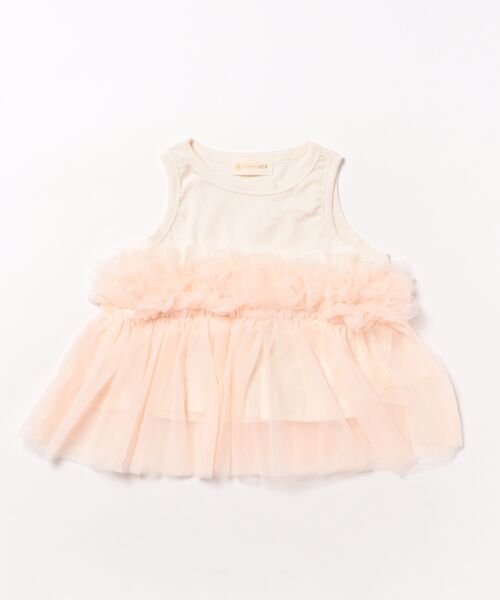 aimoha（アイモハ）の「【aimoha-KIDS-】チュールフリル付きノースリーブカットソー (SS)（Tシャツ/カットソー・キッズ・ピンク/グレー・90/100/110/120/130/140/150）」の14枚目の写真