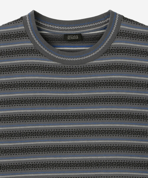 トップス SEDAN ALL-PURPOSE jaquared stripe s/s SEDAN ALL-PURPOSE | Jacquard Striped S/S Tee MEN