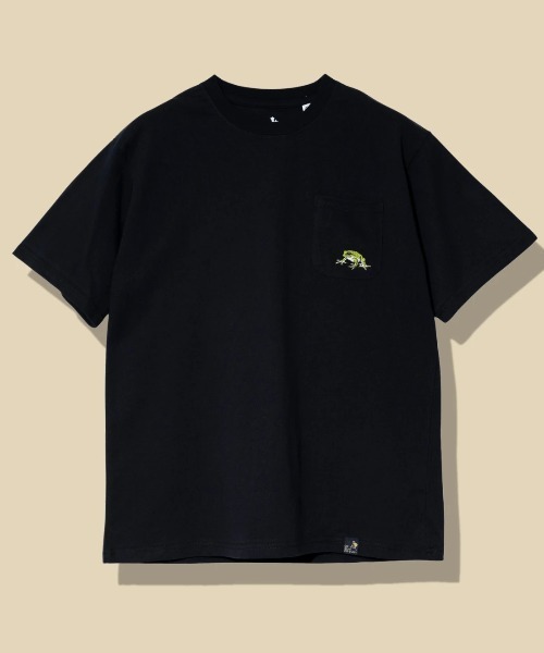 go slow caravan(ゴースローキャラバン)の「USA/C 色々刺繍 PKT TEE(Tシャツ/カットソー・メンズ・グリーン/ラベンダー/アイボリー/ブラック・SMALL/MEDIUM/LARGE/X-LARGE)」の3枚目の写真