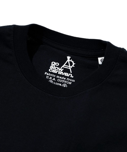 go slow caravan(ゴースローキャラバン)の「USA/C 色々刺繍 PKT TEE(Tシャツ/カットソー・メンズ・グリーン/ラベンダー/アイボリー/ブラック・SMALL/MEDIUM/LARGE/X-LARGE)」の5枚目の写真