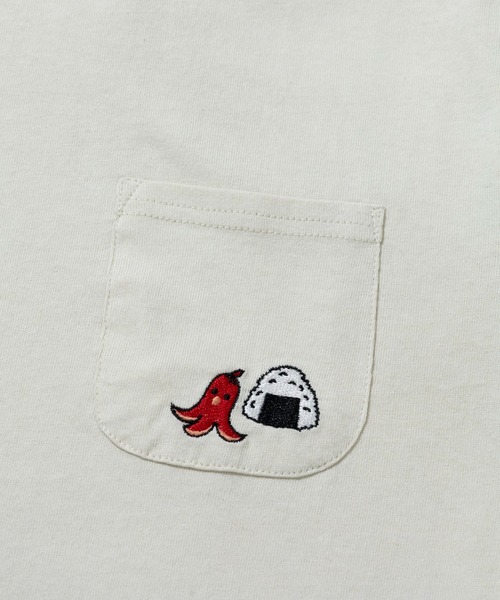 go slow caravan(ゴースローキャラバン)の「USA/C 色々刺繍 PKT TEE(Tシャツ/カットソー・メンズ・グリーン/ラベンダー/アイボリー/ブラック・SMALL/MEDIUM/LARGE/X-LARGE)」の13枚目の写真