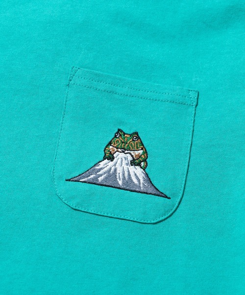 go slow caravan(ゴースローキャラバン)の「USA/C 色々刺繍 PKT TEE(Tシャツ/カットソー・メンズ・グリーン/ラベンダー/アイボリー/ブラック・SMALL/MEDIUM/LARGE/X-LARGE)」の19枚目の写真