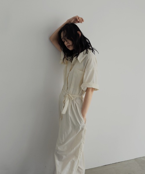 hellam（へラム）の「ハーフスリーブジャンプスーツ（つなぎ