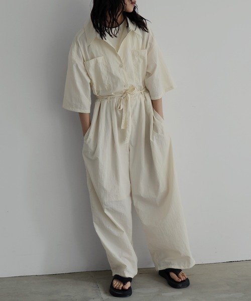ハーフスリーブジャンプスーツ hellam（へラム）の「ハーフスリーブジャンプスーツ（つなぎ