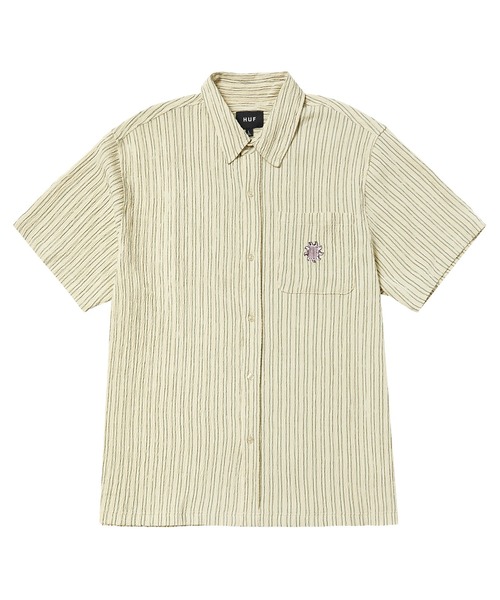 HUF(ハフ)の「APOLLO STRIPED SHIRT(シャツ/ブラウス・メンズ・ナチュラル/ブルー系その他・M/XL/L/S/XXL)」の1枚目の写真
