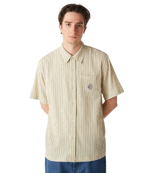 HUF(ハフ)の「APOLLO STRIPED SHIRT(シャツ/ブラウス・メンズ・ナチュラル/ブルー系その他・M/XL/L/S/XXL)」の4枚目の写真