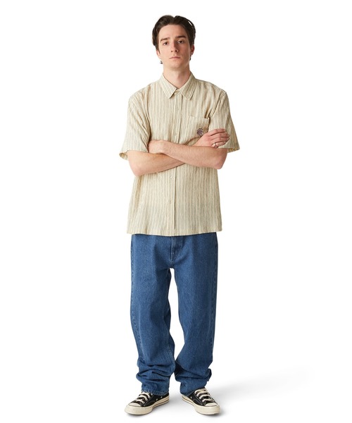 HUF(ハフ)の「APOLLO STRIPED SHIRT(シャツ/ブラウス・メンズ・ナチュラル/ブルー系その他・M/XL/L/S/XXL)」の6枚目の写真