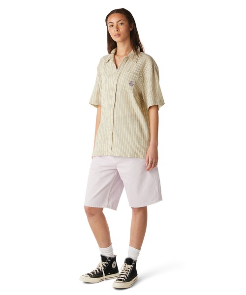 HUF : 半袖ストライプシャツ URBAN RESEARCH DOORS シャツ 「XLサイズ/WEB限定」「吸水速乾