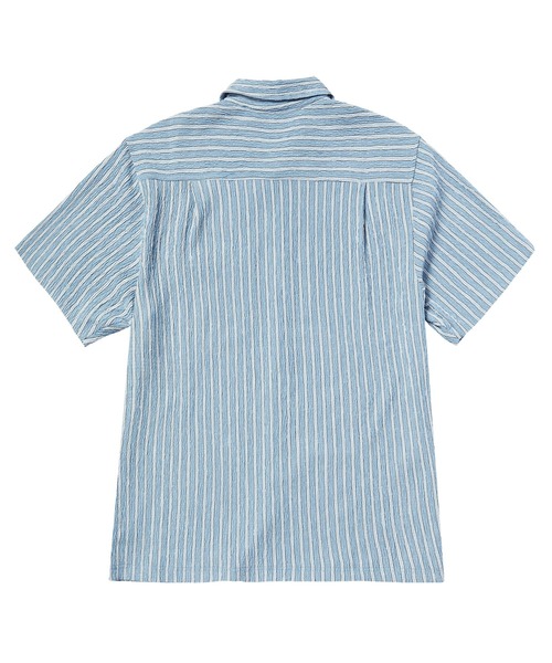 HUF : 半袖ストライプシャツ HUF シャツ APOLLO STRIPED SHIRT / 半袖シャツ メンズ