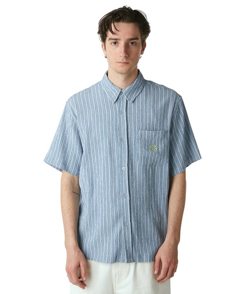 HUF(ハフ)の「APOLLO STRIPED SHIRT(シャツ/ブラウス・メンズ・ナチュラル/ブルー系その他・M/XL/L/S/XXL)」の8枚目の写真