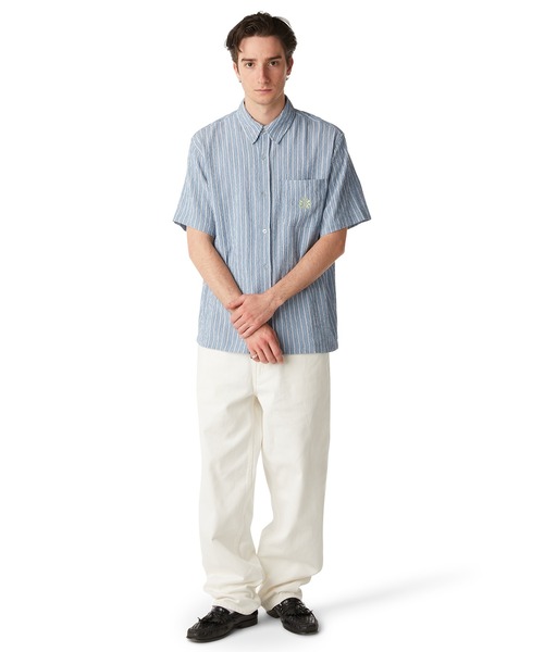 HUF(ハフ)の「APOLLO STRIPED SHIRT(シャツ/ブラウス・メンズ・ナチュラル/ブルー系その他・M/XL/L/S/XXL)」の10枚目の写真