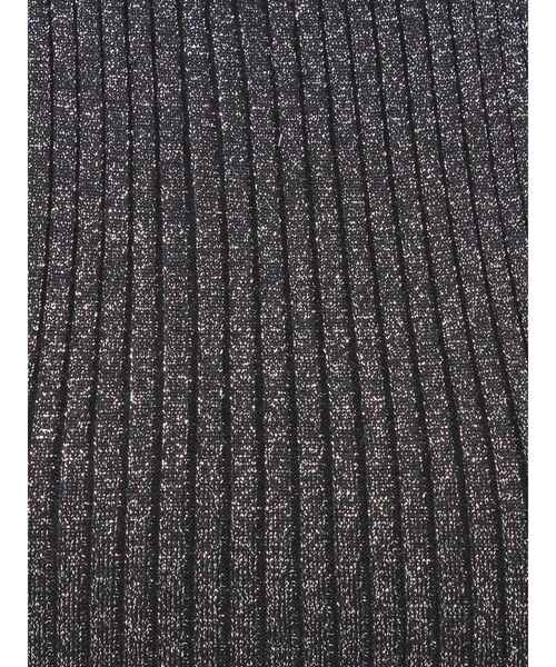 EVRIS（エヴリス）の「ラメニットノースリーブ（タンクトップ・レディース・ブラウン/ブラック/イエロー・FREE）」の6枚目の写真