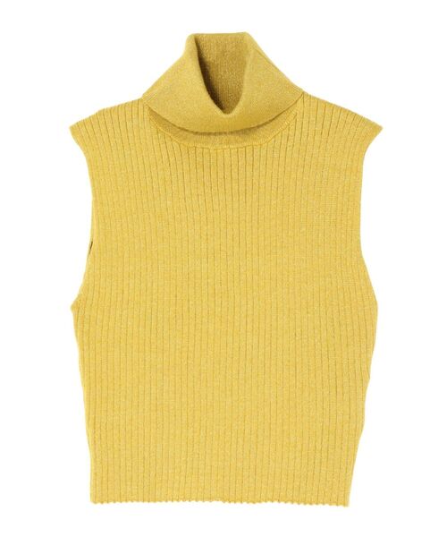 EVRIS（エヴリス）の「ラメニットノースリーブ（タンクトップ・レディース・ブラウン/ブラック/イエロー・FREE）」の7枚目の写真