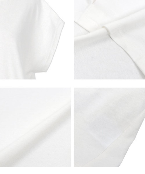 KOBE LETTUCE(コウベレタス)の「ボートネック半袖コットンTシャツ(Tシャツ/カットソー・レディース・オフホワイト/アイボリー系/ホワイト×ブラック/グレイッシュベージュ/ブラック・L/LL/M)」の20枚目の写真