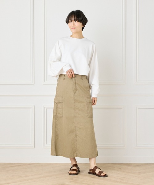 INED（イネド）の「《YVON》ミリタリーカーゴスカート（スカート・レディース・キャメル/カーキ・7号/9号/11号）」の7枚目の写真