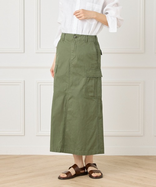 INED（イネド）の「《YVON》ミリタリーカーゴスカート（スカート・レディース・キャメル/カーキ・7号/9号/11号）」の11枚目の写真