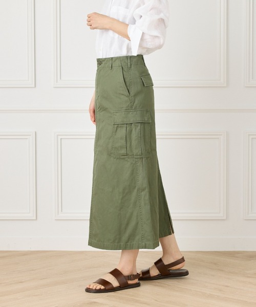 INED（イネド）の「《YVON》ミリタリーカーゴスカート（スカート・レディース・キャメル/カーキ・7号/9号/11号）」の12枚目の写真