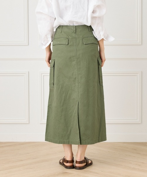 INED（イネド）の「《YVON》ミリタリーカーゴスカート（スカート・レディース・キャメル/カーキ・7号/9号/11号）」の13枚目の写真