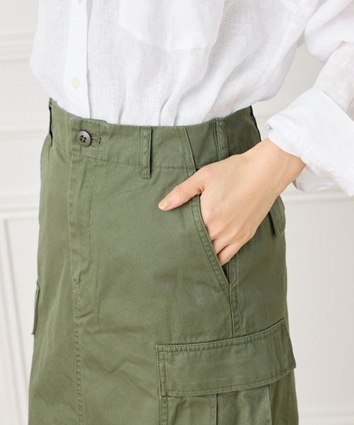 INED（イネド）の「《YVON》ミリタリーカーゴスカート（スカート・レディース・キャメル/カーキ・7号/9号/11号）」の14枚目の写真