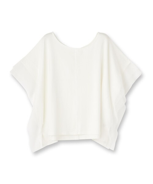 Torrazzo Donna（トラッゾドンナ）の「【TORRAZZO DONNA】前後2wayポンチョプルオーバー（Tシャツ/カットソー・レディース・ホワイト/ブラック・02）」の3枚目の写真