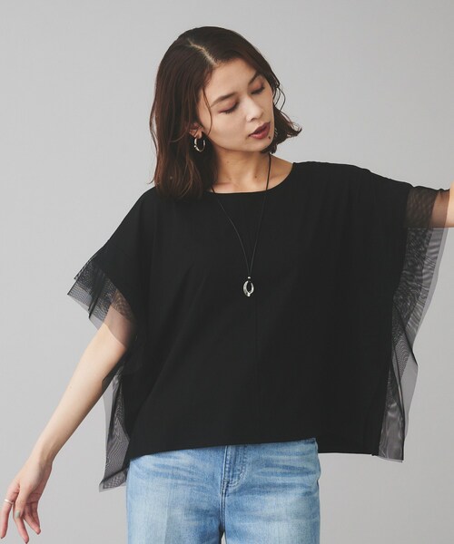 tシャツ TORRAZZO DONNAボーダー切替プルオーバー レディース 手洗い可能》TORRAZZO DONNAドット切替カットソー/le.coeur