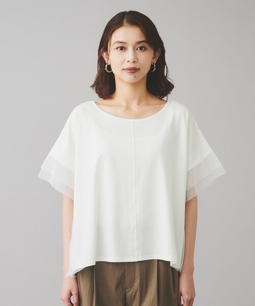 TORRAZZO DONNA トラッゾドンナ レースデザインTシャツ SALE TORRAZZO DONNA/トラッゾドンナ】レースティアードブラウス