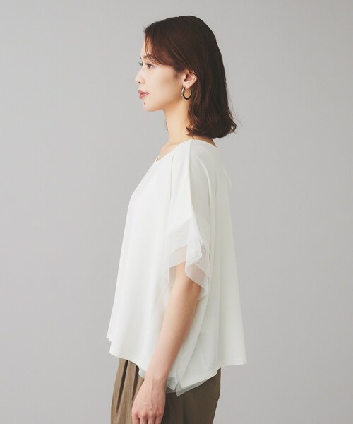 Torrazzo Donna（トラッゾドンナ）の「【TORRAZZO DONNA】前後2wayポンチョプルオーバー（Tシャツ/カットソー・レディース・ホワイト/ブラック・02）」の15枚目の写真