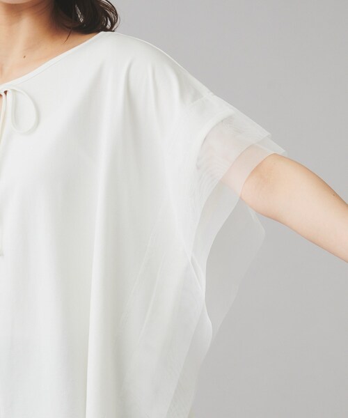 Torrazzo Donna（トラッゾドンナ）の「【TORRAZZO DONNA】前後2wayポンチョプルオーバー（Tシャツ/カットソー・レディース・ホワイト/ブラック・02）」の19枚目の写真