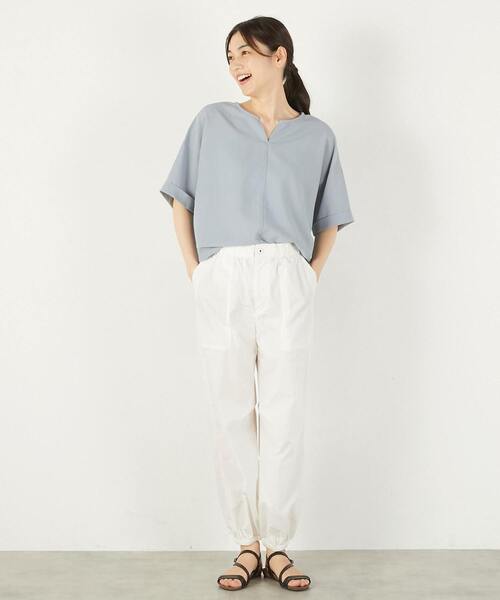 MELROSE claire（メルローズ クレール）の「【ストレッチカーゴパンツ】（その他パンツ・レディース・オフホワイト/ブラック/ベージュ・2/3）」の4枚目の写真