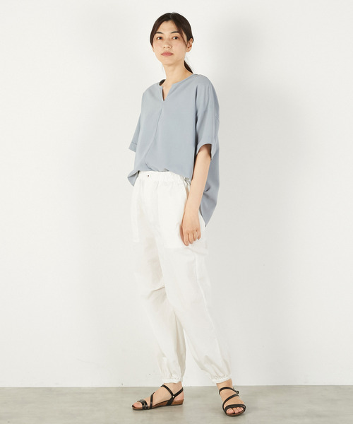 MELROSE claire（メルローズ クレール）の「【ストレッチカーゴパンツ】（その他パンツ・レディース・オフホワイト/ブラック/ベージュ・2/3）」の5枚目の写真