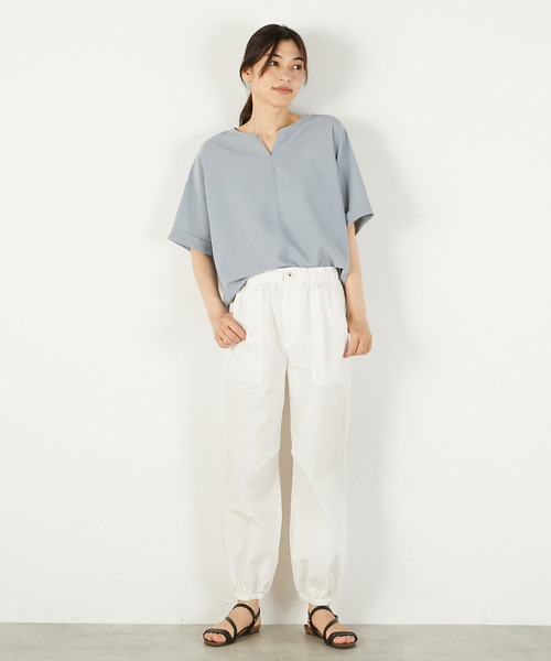 MELROSE claire（メルローズ クレール）の「【ストレッチカーゴパンツ】（その他パンツ・レディース・オフホワイト/ブラック/ベージュ・2/3）」の10枚目の写真