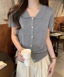襟付きニット」に該当するグレー/灰色系のファッション通販