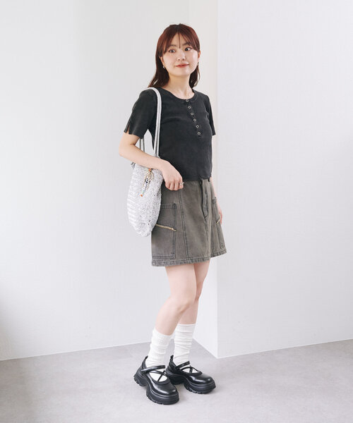 Kastane（カスタネ）の「【PUレザー&サテン】厚底バレエシューズ（バレエシューズ・レディース・ブラック/ブラック系その他・39/38/37）」の14枚目の写真