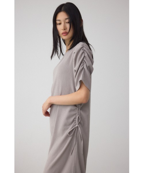 AZUL by moussy(アズールバイマウジー)の「サイドシャーリングワンピース 春服 夏服 半袖(ワンピース・レディース・ブラック/レッド/ライトグレー・FREE)」の10枚目の写真