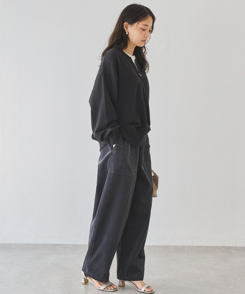 LAVEANGE（ラビアンジェ）の「【好機能シリーズ】吸湿発熱/フロントファスナー裏毛プルオーバー（スウェット・レディース・ベージュ/ブラック/グレー・3L/LL/4L/M/5L）」の11枚目の写真