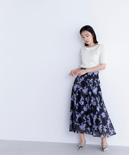 フラワープリント フレアスカート フラワープリントスカート | JANTZEN Official Brandsite