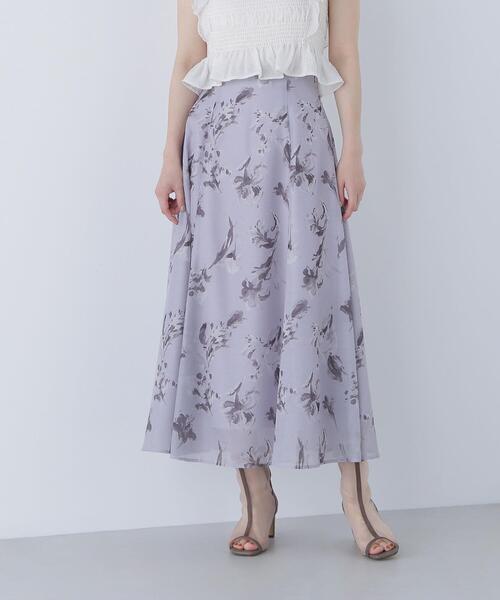 NATURAL BEAUTY BASIC(ナチュラルビューティーベーシック)の「◇シアーフラワープリントフレアスカート(スカート・レディース・ベージュ系その他/ブラック系その他・SMALL/MEDIUM/P/S)」の18枚目の写真