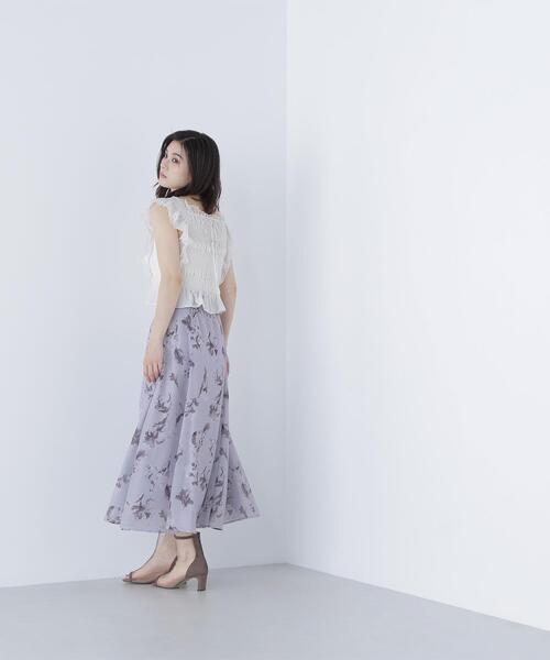 NATURAL BEAUTY BASIC(ナチュラルビューティーベーシック)の「◇シアーフラワープリントフレアスカート(スカート・レディース・ベージュ系その他/ブラック系その他・SMALL/MEDIUM/P/S)」の19枚目の写真