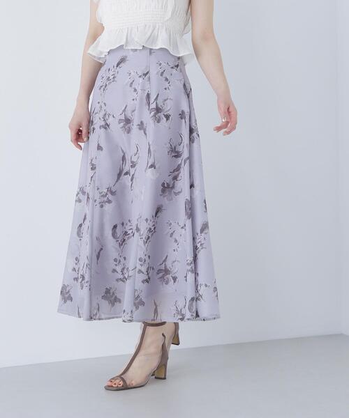 NATURAL BEAUTY BASIC(ナチュラルビューティーベーシック)の「◇シアーフラワープリントフレアスカート(スカート・レディース・ベージュ系その他/ブラック系その他・SMALL/MEDIUM/P/S)」の21枚目の写真