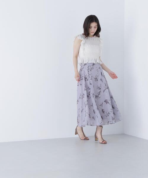 NATURAL BEAUTY BASIC(ナチュラルビューティーベーシック)の「◇シアーフラワープリントフレアスカート(スカート・レディース・ベージュ系その他/ブラック系その他・SMALL/MEDIUM/P/S)」の22枚目の写真