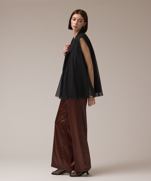 Diagram（ダイアグラム）の「チュールオーバーベスト（ベスト・レディース・ブラック/ブラウン・36/38）」の4枚目の写真