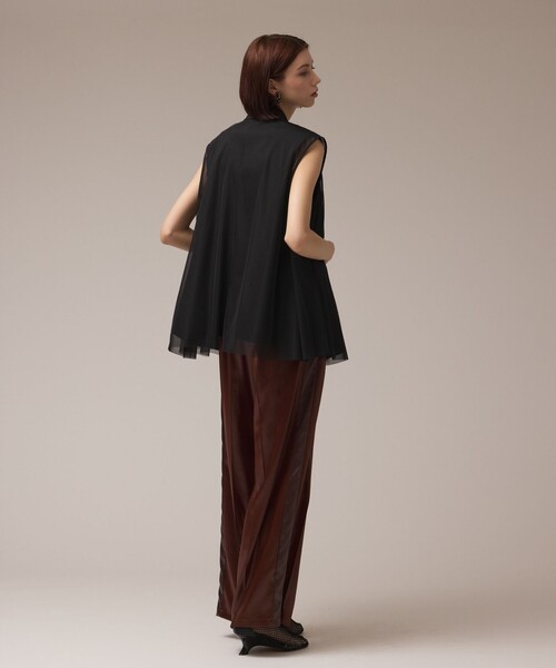 Diagram（ダイアグラム）の「チュールオーバーベスト（ベスト・レディース・ブラック/ブラウン・36/38）」の5枚目の写真