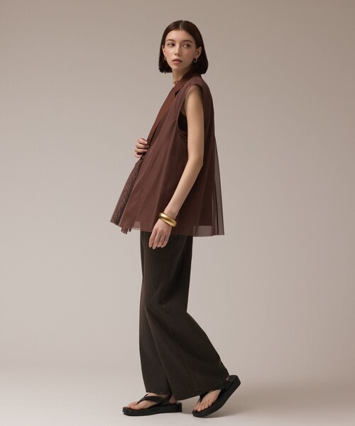 Diagram（ダイアグラム）の「チュールオーバーベスト（ベスト・レディース・ブラック/ブラウン・36/38）」の12枚目の写真