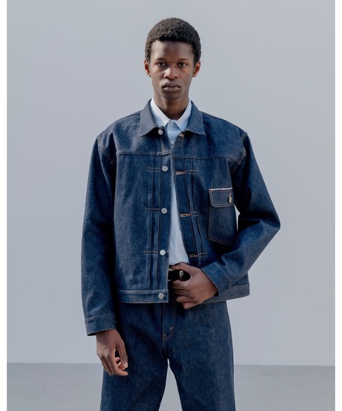24AW ユニフォームエクスペリメント DENIM TRUCKER JACKET RIGID DENIM TRUCKER JACKET（デニムジャケット）｜uniform