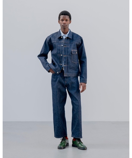 uniform experiment（ユニフォームエクスペリメント）の「RIGID DENIM TRUCKER JACKET（デニムジャケット・メンズ・インディゴブルー・4/3/2/1/5）」の3枚目の写真