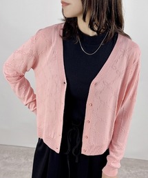 CLOTHY（クロシィ）の「【冷房対策や紫外線対策にも◎】花柄サマーニットカーディガン（カーディガン/ボレロ）」