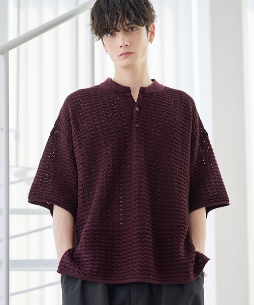 KAMIYA ヘンリーネックニットセーター Maison MIHARA YASUHIRO ONLINE STORE（メゾンミハラヤスヒロ